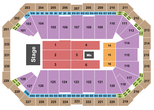 Dickies Arena Rush Seating Chart